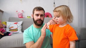 Бу Бу история от девочки Ники и папы. Ника лечит папу, как мама