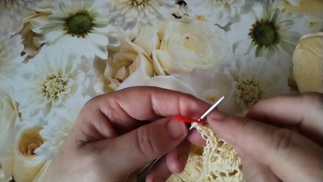 Вяжу узор листья Кученелли для футболки.Не мастер класс.