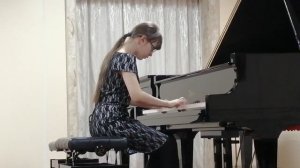 Бах Маленькая двухголосная фуга до минор Чудинова Арина 11 лет