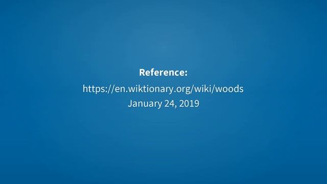 Woods | Meaning of woods смотреть онлайн