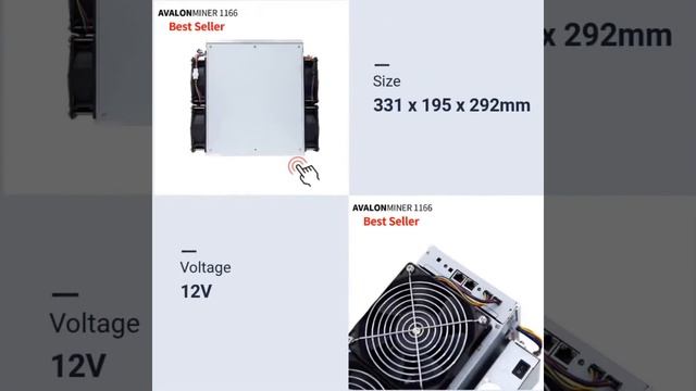 Canaan Avalonminer 1166 68TH s 3196W 7nm ASIC Chip asic Mining Machine