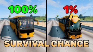 Реалистичные аварии с шансом на выживание #11 😱|BeamNG.Drive| Бименджи Драйв