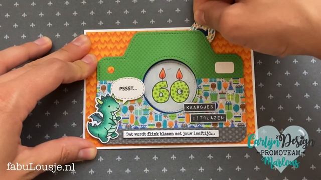 CarlijnDesign ft LawnFawn Magic Iris Camera kaarsjes uitblazen