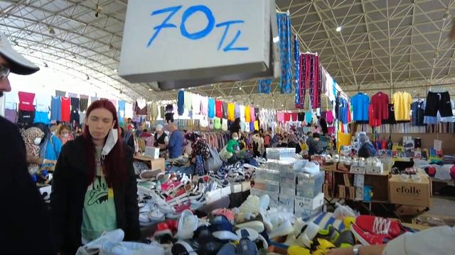 ANTALYA BIGGEST BAZAAR on Wednesday Çarşamba pazari Walking tour #turkey #antalya #bazaar смотреть онлайн