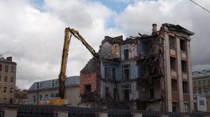 Снос здания школы №575 Санкт-Петербург 14-я линия В.О., д.77 [06]