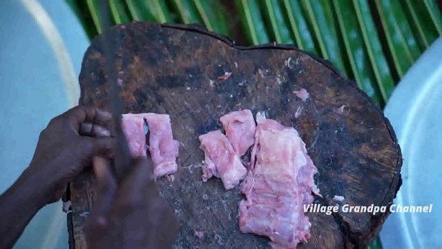 WILD PORK FRY DELICIOUS VILLAGE FOOD காட்டு பன்றி வருவல் Grandpa Show