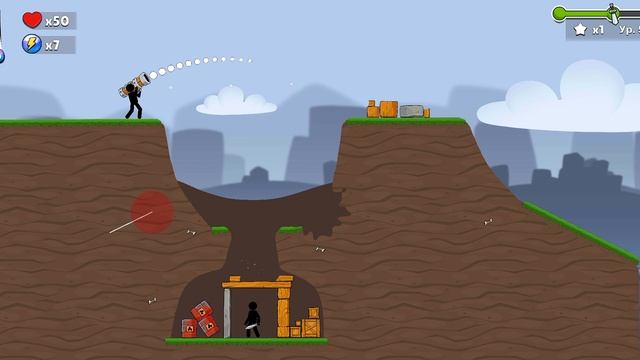 Играю в игру Boom Stick #85. Прохождение 52 уровня в Boom Stick! Попытка №9, не хватило 1 ракеты!