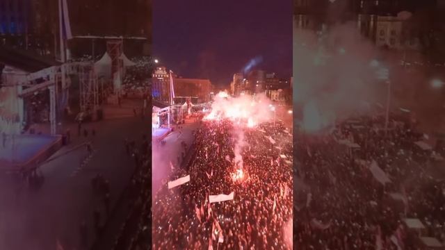 Обстановка в Белграде, где сегодня прошла многотысячная демонстрация в поддержку правительства.