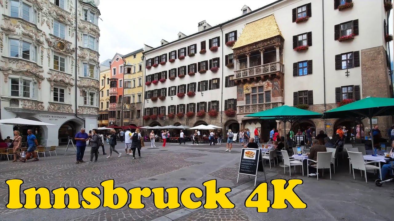 Innsbruck Austria Walking tour 4K.