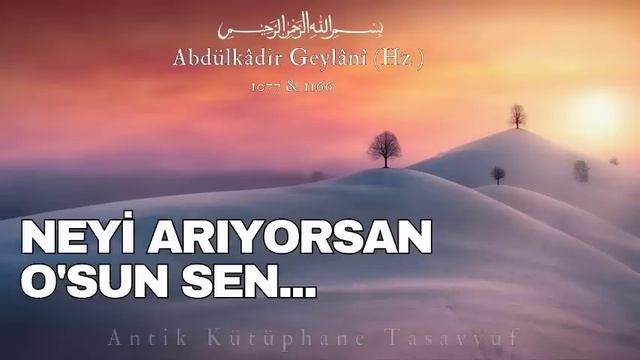 Neyi Arıyorsan, O'sun Sen  / Abdulkadir Geylani (Hz.) - Sesli Kitap- Sesli Terapi Tasavvuf