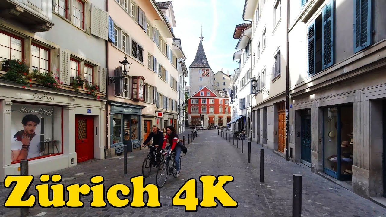 Zürich Switzerland Walking tour [4K] смотреть онлайн