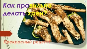 Как готовить ХРЕН? Оригинальный рецепт приготовления хрена.