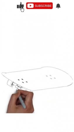 HOW TO DRAW A SKATEBOARD #1135 #SHORTS #SKATE
