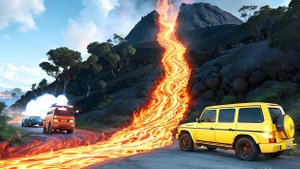 Автомобили против реки Лава из вулкана - BeamNG Drive - 🔥 ULTIMATE Edition Compilation