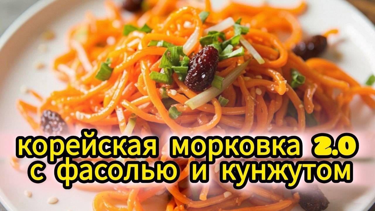 Корейская морковка 2.0 — с фасолью и кунжутом!