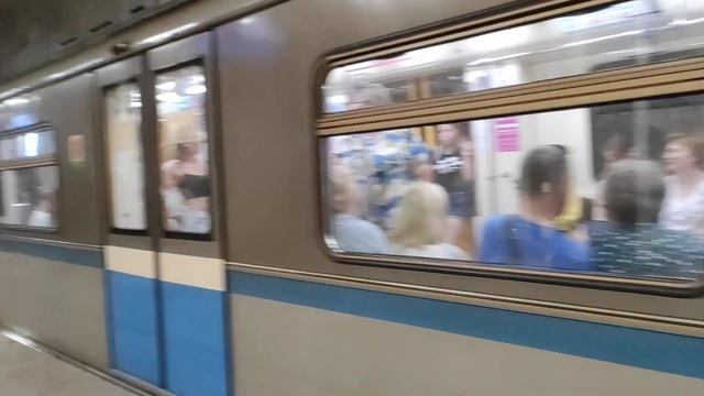 Казанский метрополитен 06.08.23г. Площадь Тукая Электропоезд 81-740.4K/741.4K Русич