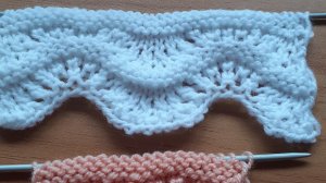 Узор ,, волны ,, спицами. Ещё проще и быстрее.