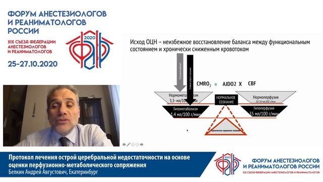 Острая церебральная недостаточность перфузия и метаболизм Белкин А.А. ФАРР 2020