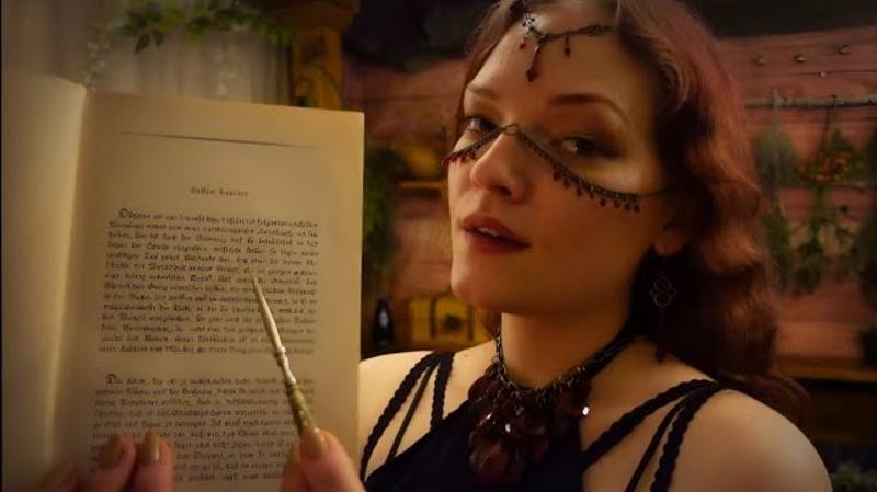 [Aen Ani ASMR] 🔮 Dramatic Sorceress hates everyone but you ✨(Book Tracing, Rain, ...)