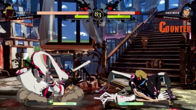 GGST Floor 3 🔹 Faust vs Anji Mito 🔹 Guilty Gear -STRIVE- Low Level Gameplay ギルティギア