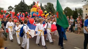 Парад в Мышкине, посвященный Дню города. 14.07.2018