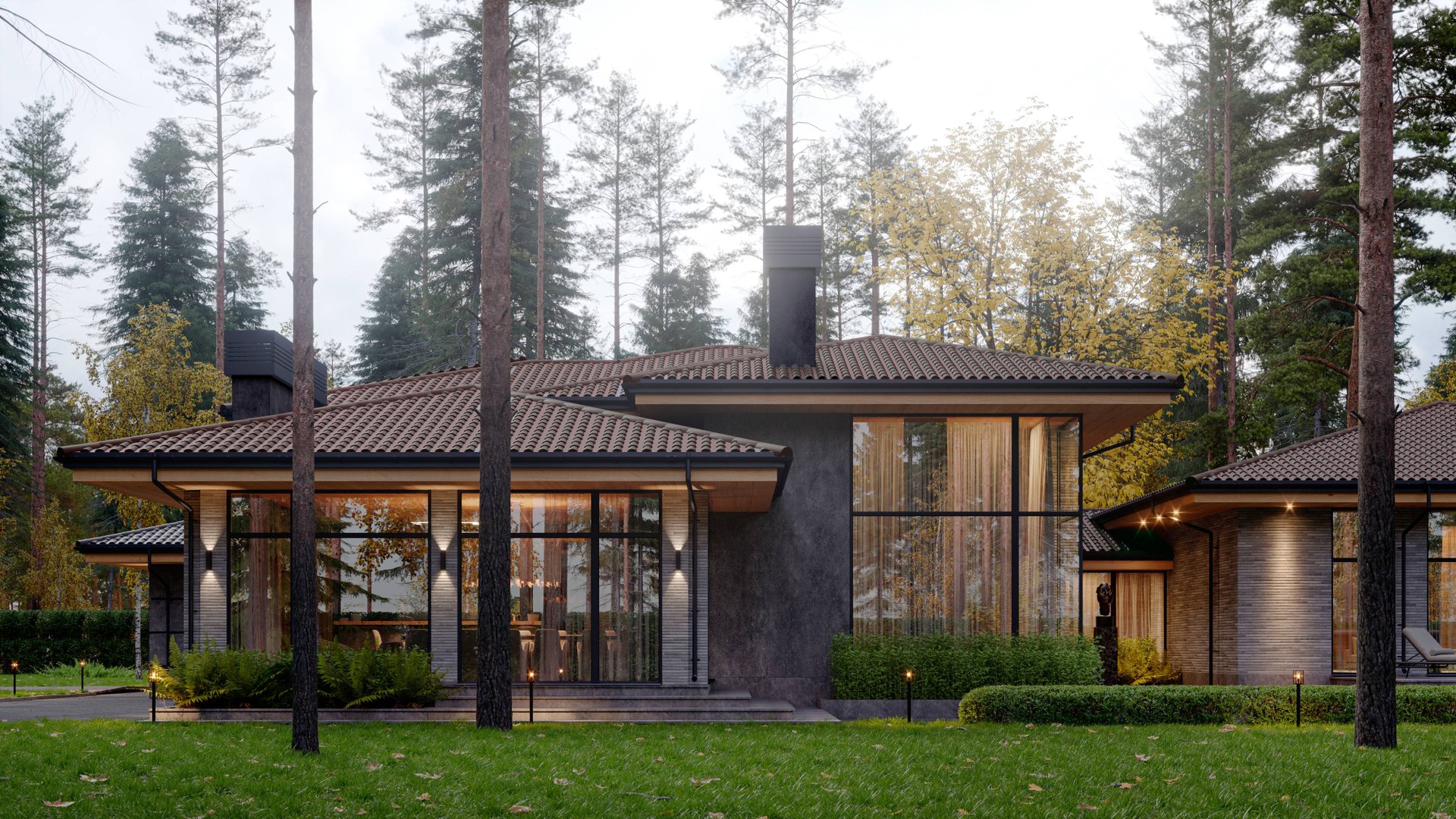 Проект одноэтажного дома «Корвин» смотреть онлайн