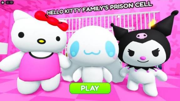 СЕМЬЯ HELLO KITTY в PRISON RUN! Obby в роблокс | gameplay Walkthrough No Death 4K