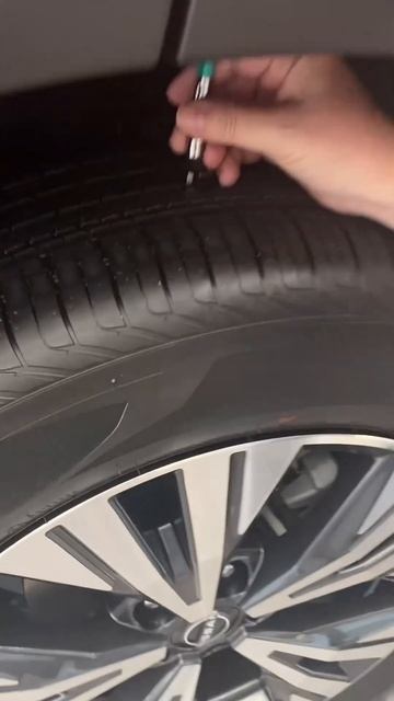 Tire tread depth gauge and how to use it #dealershiplife #driventogether #tires