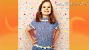 Как просто,без швов связать платье-тунику БЛЕСТЯЩУЮ крючком на девочку 10 лет.