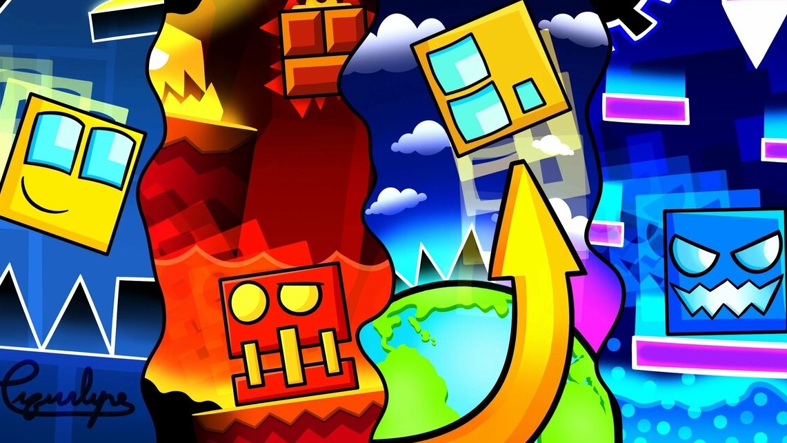 Я ИГРАЮ В GEOMETRY DASH 3 ВЫПУСК⚽ смотреть онлайн