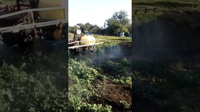 Синтай 220 с самодельным опрыскивателем