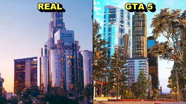 Real vs GTA 5 Location Los Angeles vs Los Santos