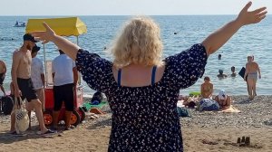 Переехали на Юг/Отдыхаем на центральном пляже в Туапсе.