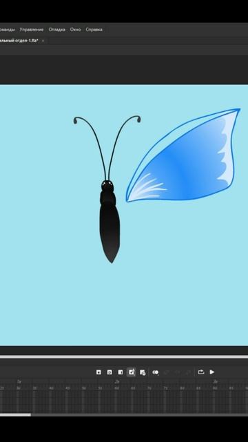 Рисуем Светло голубую бабочку в Adobe Animate смотреть онлайн