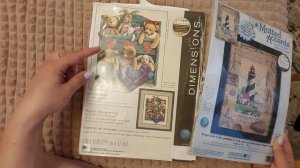 Мои вышивальные запасы. 70 наборов! #запасы #вышивка крестом