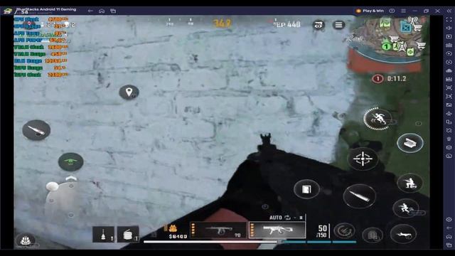 COD WARZONE MOBILE | INSANE GAMEPLAY WITH 120FOV | STRETCHED RESOLUTION | BLUESTACKS