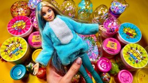 Random mixing of slime asmr | Satisfying Video | Barbie slime ASMR