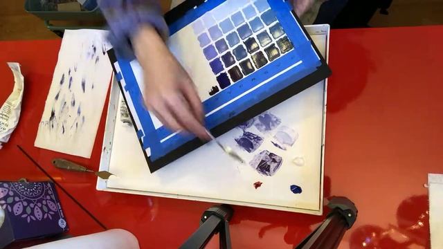 Mixing paint for Richard Schmid's color swatches смотреть онлайн