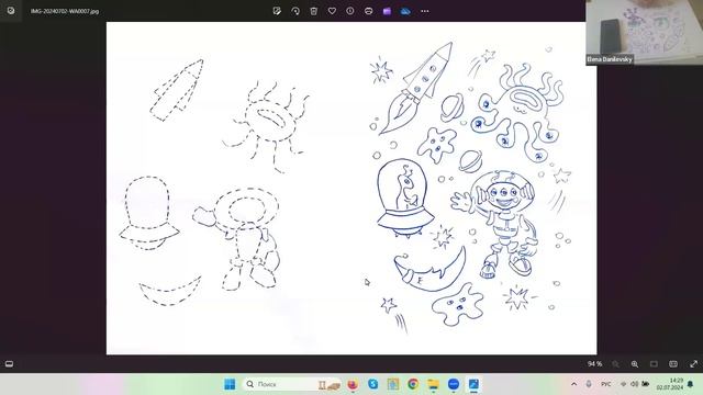 Рисуем героев мультфильма "Инопланетяне " ▶ Рисование героев мультфильмов смотреть онлайн