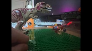 Лего битва тиранозавра в Парке Юрского периода
