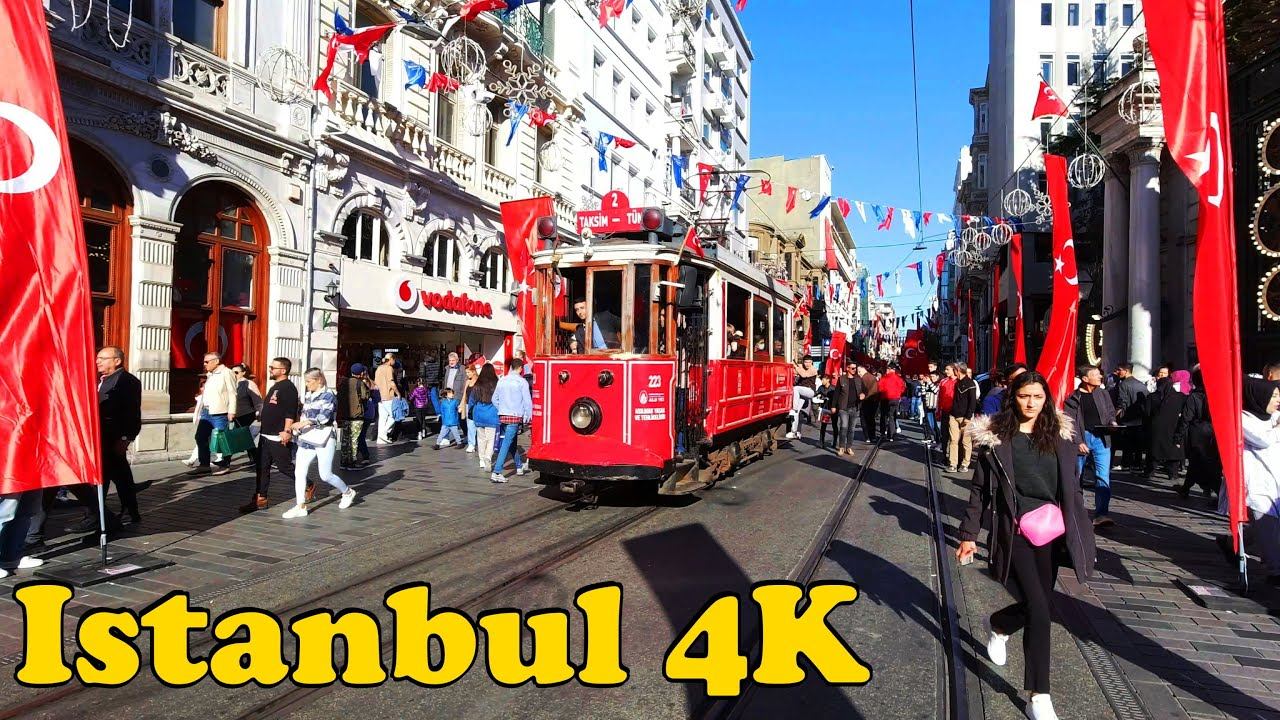 Istanbul, Turkey Walking tour [4K]. Yenikapı - Taksim. смотреть онлайн