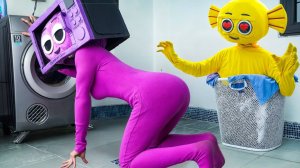 ЗАСТРЯЛА В СТИРАЛЬНОЙ МАШИНЕ! Sprinki|СПРУНКИ или СПРУНКЕ в реальной жизни еще круче!