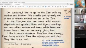 Три простых правила слитного чтения слов в английском предложении
At the Zoo