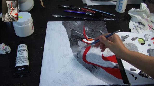 Easy how to acrylic paint Pennywise the clown from It tutorial, beginners full length tutorial. смотреть онлайн