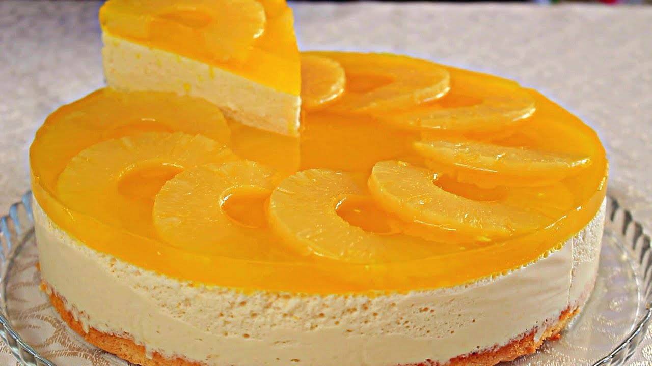 НИЗКОКАЛОРИЙНЫЙ ТВОРОЖНЫЙ ТОРТ С АНАНАСАМИ смотреть онлайн