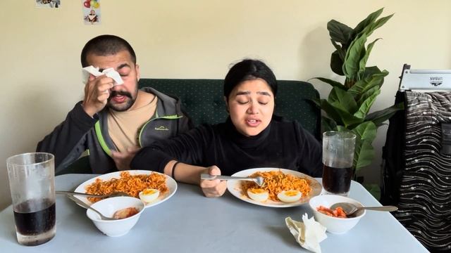 3X SPICY RAMEN NOODLES CHALLENGE NEPALI|| BULDAK 3X SPICY NOODLES CHALLENGE || challenge failed ❌||