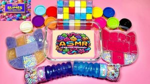 Slime Mixing Random ASMR  SATISFYING WITH CLAY PIPING BAG & FOAM SLIME and GLITTER