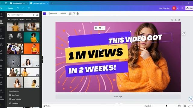 Canva Tutorial On How To Edit A YouTube Thumbnail For Beginners - Part 2
