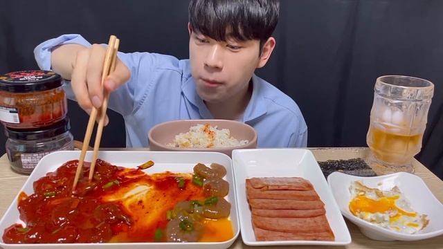 Mukbang l 흰쌀밥에 쿠캣 간장새우 양념새우 스팸구이 한식 먹방~! Marinated Soy & Spicy Shrimp Korean food eatingshow