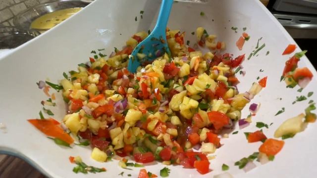 GERMAN STYLE PORK SCHNITZEL SERVED WITH CARIBBEAN STYLE SALSA смотреть онлайн